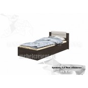 Кровать 0.9 с мягкой спинкой «Фиеста» Венге - Лоредо
