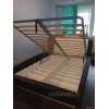 Кровать 1200 из экокожи с подъёмным механизмом «Мальта» Чёрно - Белый