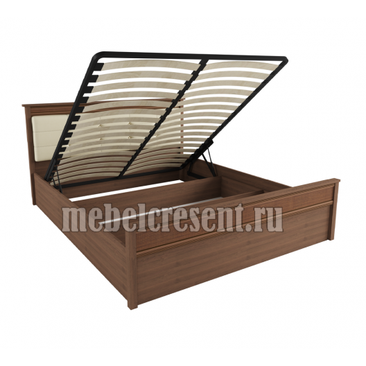 Кровать 1600 с подъёмным механизмом «Ливорно ЛКР-1» Орех Донской