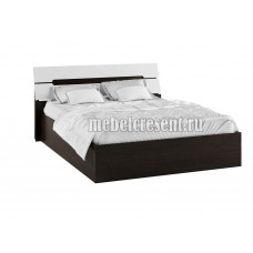 Кровать 1600 с подъёмным механизмом «Гавана» Венге - Акрил белый