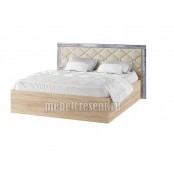 Кровать 1400 с подъёмным механизмом «Мадлен» Дуб шале серебро