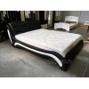 Кровать 1400 из экокожи с подъёмным механизмом «Скарлет» Чёрно - Белый