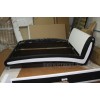 Кровать 1800 из экокожи «Мальта» Чёрно - Белый