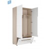 Шкаф двухстворчатый комбинированный «Палермо 3 ШК-009» Белый глянец